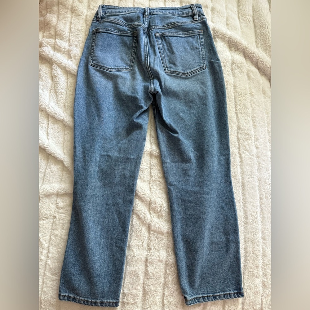 OAT New York High Rise Straight Crop Jeans Women’s Size 27 Medium Wash Denim - Picture 8 of 10